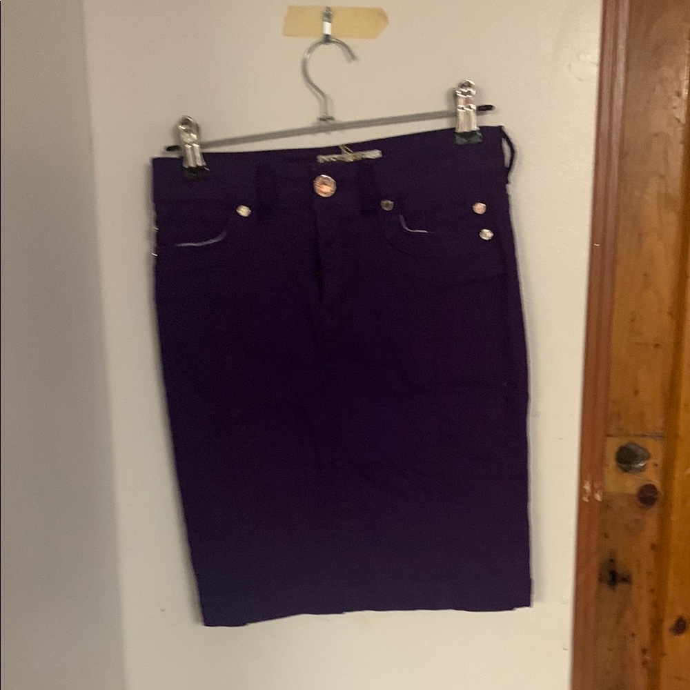 Noize Blue Pencil Mini Skirt for Work